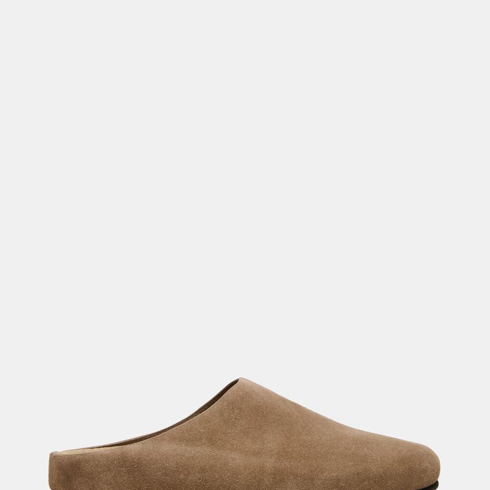 NEW Steve Madden Womens sz 7.5 Fern Taupe Suede mule shoes clog $119 msrp - Picture 5 of 6